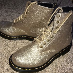 Women’s size 8 Gold glitter Doc Martins